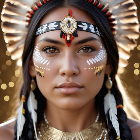 Native American Makeup Women, Native Character, Native American Makeup, American Makeup, Women Art, American Women, Female Art, Native American, Makeup