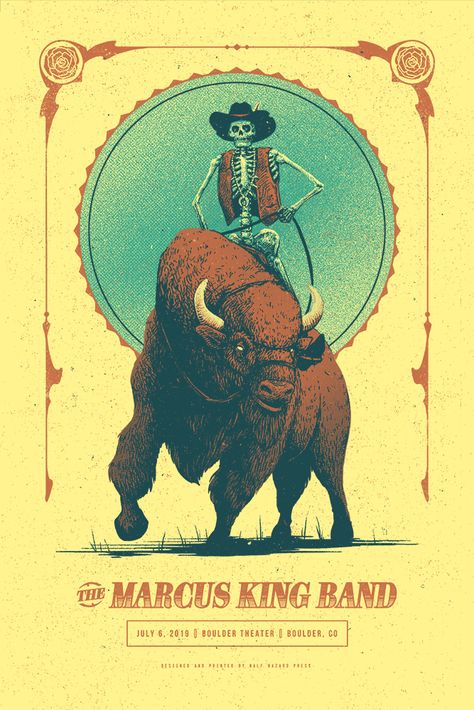 Marcus King Band Boulder Poster by Half Hazard Press Marcus King, Gig Posters Design, Screen Print Poster, Beautiful Branding, Poster Store, Instagram B, Boulder Co, Music Images, Buy Posters