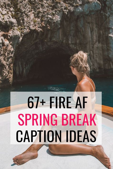 spring break captions Spring Break Captions, The It Girls, College Spring Break, Instagram Photo Dump, Spring Break College, College Graduation Pictures, Caption Ideas, College Organization, College Aesthetic