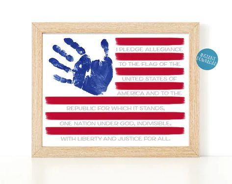 Celebrate Memorial Day, Flag Day, the 4th of July or Veterans Day with our unique and customizable flag handprint craft. Print the 10x8" template on card stock and using a paint of your choice just add your child's hand print to the template. Add a white star in the center of your child's palm to give it even more of a flag feel. For very young children, use their footprints instead. If you have multiple children, stack handprints on top of one another. Get creative! Patriotic Kids, Toddler Craft, Flag Day, Handprint Craft, Multiplication For Kids, 4th Of July Celebration, Handprint Art, White Star, Veterans Day