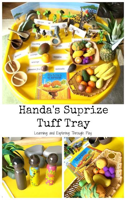 Food Activities For Toddlers, Handas Surprise, Healthy Food Activities, Sensory Tray, Prek Ideas, Tuff Spot, Eyfs Classroom, Eyfs Activities, Child Education