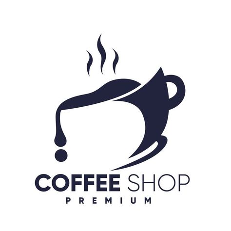 Coffee Logo Design Art, Coffee Shop Logo Design Ideas, Coffee Logo Design Ideas, Coffee Shop Logo Ideas, Classic Coffee Shop, Logo Coffee Shop, Premium Logo Design, Coffee Bag Design, Happy Thanksgiving Images