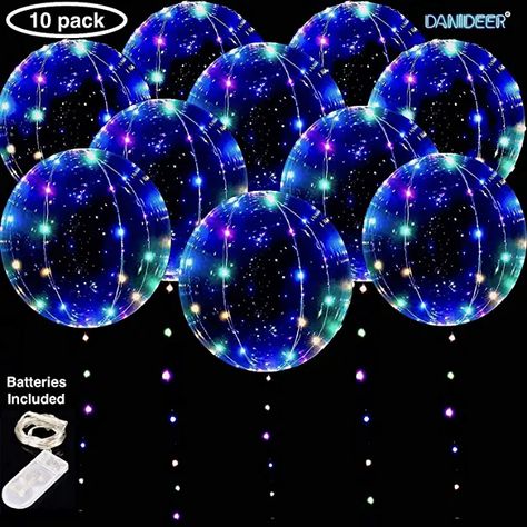 Glow In The Dark Balloons, Magic Decorations, Bobo Balloons, Kids Party Balloons, Light Up Balloons, Balloon Glow, Valentinstag Party, 50th Birthday Decorations, Led Balloons