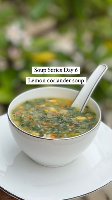 Bakemyday By Henal Bhuta on Instagram: "Soup Series Day 6 ✨ Lemon Coriander soup ✨ Recipe- 1 Tbsp Olive oil 1/4 Tsp Garlic 1/2 an onion Finely chopped veggies of your choice 1/2 tsp salt Pinch of black pepper 2 cups of water 1 Tbsp Corn flour 2 Tbsp of water 2 Tbsp of Lemon Juice A handful of coriander . . . #soup #bakeemyday #souprecipe #soupseason #easyrecipes #easyrecipe #homemade #homebaker #homecooking #homecooked #healthyfood #healthylifestyle #healthyrecipes #mumbai" Lemon Coriander Soup, Coriander Soup, Soup Season, Veg Recipes, Day 6, Delicious Soup, Couple Outfits, Christmas Dinner, Healthy Cooking