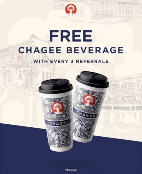 CHAGEE Free Fresh Milk Tea Promotion: Earn Free Milk Tea from 1-30 June 2024 Milk Tea Design, Graphic Design School, Tea Design, Retro Background, Design School, 3 Friends, Fresh Milk, June 2024, Post Design