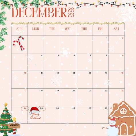 December 2023 calendar Christmas theme! December Calendar, 9 And 10, Christmas Themes, Merry Christmas, Art Reference, 10 Things, Christmas