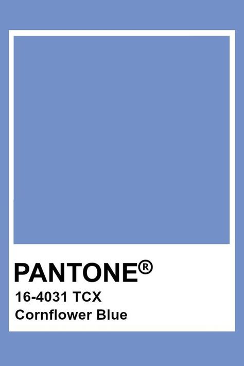 Blue Virgo Aesthetic, Cornflowers Aesthetic, Blue Aesthetic House, Cornflower Aesthetic, Cornflower Blue Aesthetic, Aesthetic Colour, Pantone Tcx, Pantone Color Chart, Pantone Swatches