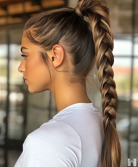 Fancy Braided Hairstyles: The French Braid Ponytail Fancy Braided Hairstyles, Soft Braids, Fishtail Updo, Princess Braid, Sleek Braid, French Braid Ponytail, Fancy Braids, Strands Of Hair, Braid Ponytail