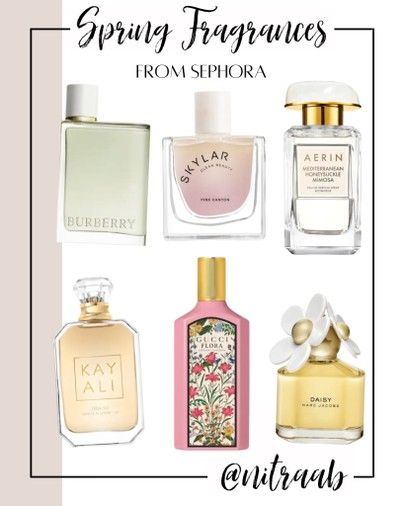 Spring Perfumes For Women, Spring Fragrance For Women, Best Women’s Perfumes, Best Floral Perfume For Women, Marc Jacob’s Daisy Perfume, Sephora Perfume Sampler, Signature Perfume, Spring Perfume, Spring Fragrances