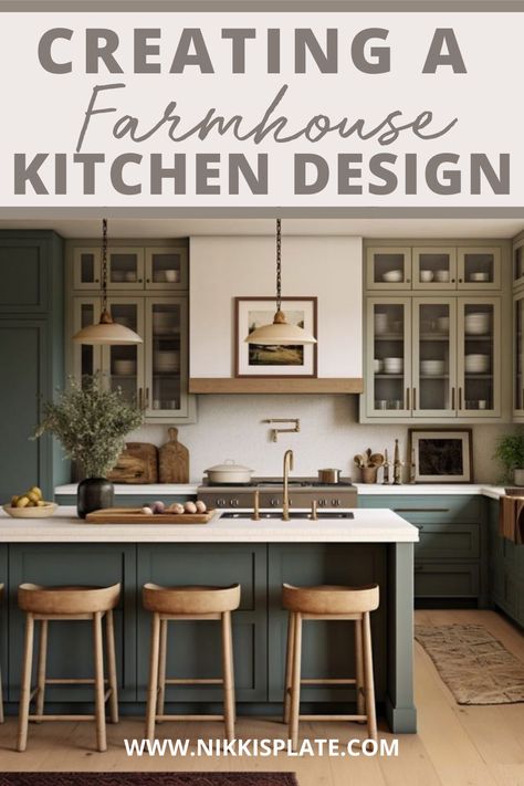 15 Proven Ways To Create a Modern Farmhouse Kitchen; how to create farm-like elements within a kitchen to achieve the overall modern farmhouse style. Farmhouse Kitchen With Two Tone Cabinets, Farmhouse Kitchen Interior Design, How To Make A Modern Kitchen Look Rustic, Colourful Modern Farmhouse, Farmhouse Kitchen Design Rustic, Two Tone Modern Farmhouse Kitchen, Kitchen Ideas Modern Country, Home Kitchen Inspiration, Modern Farmstyle Kitchen Ideas