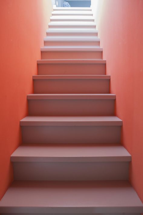 Photos from A Historic Berlin Apartment Is Transformed Into a Colorful Live/Work Home - Dwell Colorful Stairs, Bank Interior, Modern Staircase Design, Black Stairs, Berlin Apartment, Stair Wall, Work Home, Modern Staircase, Stairway To Heaven