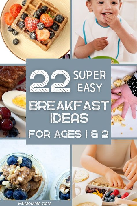 One Year Old Breakfast Ideas, Fun Toddler Breakfast, Easy Breakfast Ideas For Toddlers, Breakfast Ideas For 1, Super Easy Breakfast Ideas, One Year Old Foods, Breakfast Ideas For Toddlers, Toddler Breakfast Ideas, Fast Healthy Breakfast