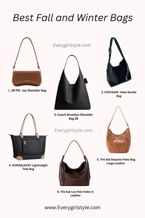 Women The Best Fall and Winter Bags For 2024-2025 Designer Bags 2024, Trendy Bags 2024, Coach Brooklyn, Purses 2024, Winter Purses, Winter Handbags, Bags 2024, Winter Bags, Fall Bags