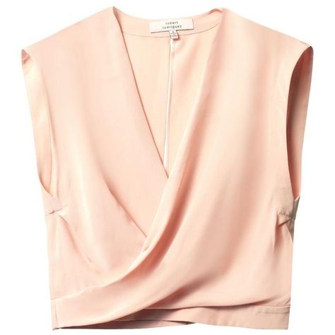 ROBERT RODRIGUEZ Wrap-front silk top ($178) ❤ liked on Polyvore featuring tops, shirts, nude, wrap front shirt, shirt top, wrap front top, pale pink top and pale pink shirt Nude Shirt, Silk Crop Top, Pink Shirts, Robert Rodriguez, Twist Top, Sweet Peach, Peach Color, 2014 Fashion, Nude Pink