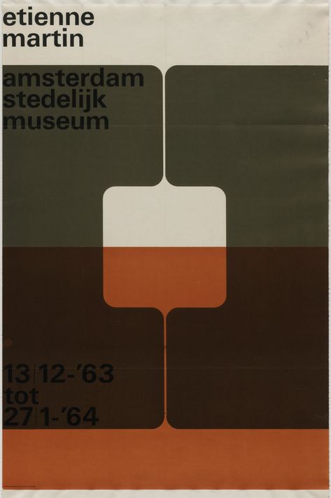 Wim Crouwel. Étienne Martin, Amsterdam Stedelijk Museum. 1963 | MoMA Bauhaus Graphic Design, Bauhaus Graphic, Bubble Writing Font, Bloom Logo, Bubble Writing, Patterns To Paint, International Typographic Style, Swiss Graphic Design, 2d Graphic Design