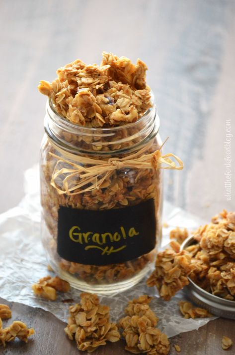 Maple Walnut Granola - What the Fork Walnut Granola, Granola Oatmeal, Maple Granola, Gf Snacks, Healthy Afternoon Snacks, Gluten Free Granola, Gluten Free Recipes For Breakfast, Best Gluten Free Recipes, Homemade Gluten Free