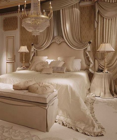 Champagne Bedroom, Fancy Bedroom, Elegant Bedroom Decor, Outdoor Entryway, Display Table, Small Deck, Entryway Ideas, Romantic Bedroom, Future Apartment