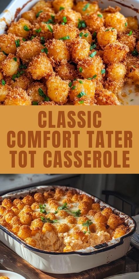 🍔 Dive into this Ultimate Cheeseburger Tater Tot Casserole! Loaded with savory ground beef, cheese, and crispy tater tots, this is comfort food at its best! Ideal for easy weeknight dinners or potlucks. Save now for a crowd-pleasing meal! #TaterTotCasserole #CheeseburgerCasserole #EasyDinner #ComfortFood 🍲 Beef Tater Tot Casserole, Ultimate Cheeseburger, Easy Tater Tot Casserole, Cheeseburger Tater Tot Casserole, Tater Tot Casserole Recipe, Tater Tot Recipes, Tater Tot Breakfast Casserole, Tater Tot Casserole Recipes, Tater Tot Breakfast