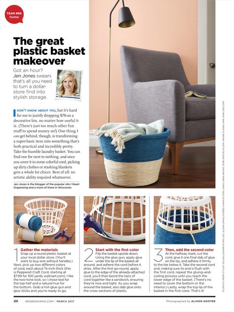 Plastic laundry basket makeover Diy Organization Bedroom, Living Room Baskets, Diy Laundry Basket, Basket Makeover, Living Room Blanket, Decorative Storage Bins, Cardboard Storage, Blanket Basket, Laundry Baskets