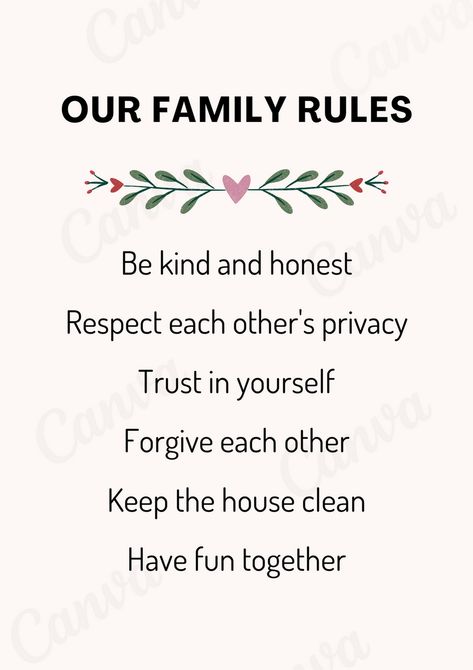 Click on the image to access this free template and edit it in the Canva app. Family Rules Poster, house rules poster, Simple House Rules, Family Rules Canva Template, family rules printable, family rules printable free, family rules sign, family rules wall art, family rules quotes Family Rules Printable, House Rules Poster, Family Rules Wall Art, Possitive Quotes, Family Rules Sign, Poster House, Svg Images For Cricut, Decorating Rules, Images For Cricut