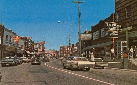 Kirkland Lake Kirkland Lake, Sudbury Ontario, Terrazzo Floors, Storefront Design, Phone Booth, Coeur D'alene, Back In The Day, Vintage Postcards, Main Street