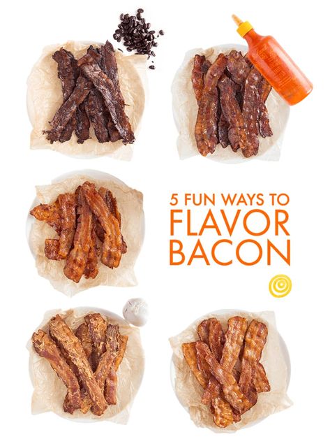 Post Image Fun Bacon Ideas, Flavored Bacon In The Oven, Snackin Bacon Recipe, Bacon Bar Ideas, Flavored Bacon Recipes, Bacon Flavors, Bacon Ideas, Candied Bacon Recipe, Birthday Dinner Menu