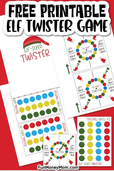 This free printable Elf Twister game the perfect idea your Elf on the Shelf this Christmas. The whole family will be so excited to wake up to their Scout Elf playing a fun game of tiny Twister! Elf On The Shelf Games Free Printable, Elf On The Shelf Printable Activities, Elf On The Shelf Ideas Free Printables, Twister Elf On The Shelf, Elf Twister Free Printable, Elf Shrinking Machine Printable, Elf On The Shelf Ideas Christian Free Printables, Elf On The Shelf Twister, Elf Free Printables