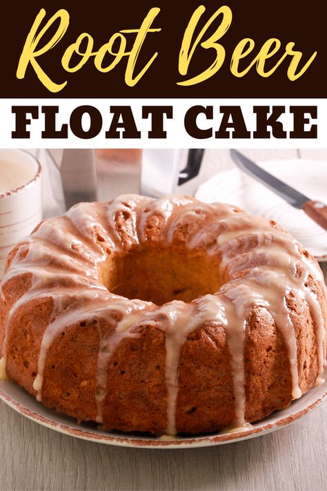 Rootbeer Cake Easy, Root Beer Recipes Food, Root Beer Float Cake Recipe, Good Humor Chocolate Crunch Cake, Root Beer Bundt Cake, Rootbeer Float Cake Recipes, Root Beer Cake Easy, Rootbeer Float Cake, Root Beer Desserts