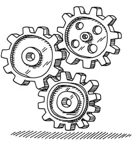 Art - Imgur Teamwork Drawing, Machinery Drawing, Gear Sketch, Art Coloring Pages, Collage Art Projects, Abstract Ideas, Swipe File, Team Work, Hand Drawn Vector