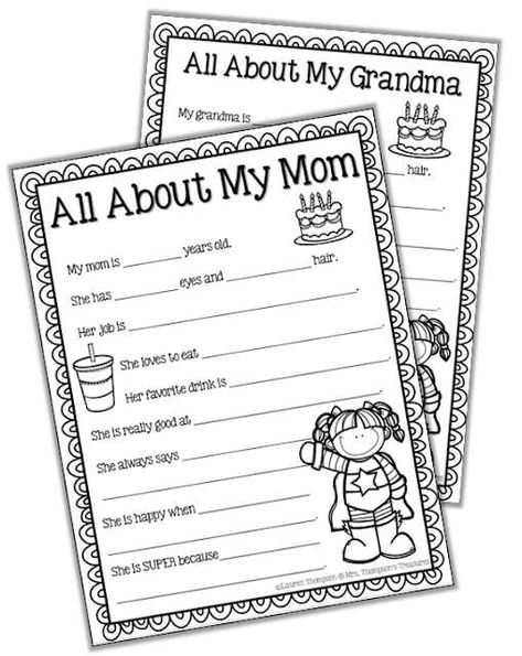 All About My Mom Printable Writing Sheets – Lesson Plans All About My Mom, Mother's Day Projects, Mother's Day Activities, Classroom Freebies, Mothers Day Crafts For Kids, Ideas Hogar, Dad Day, Fathers Day Crafts, Mom Day