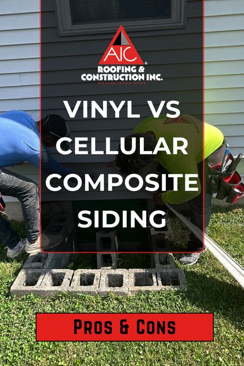 When it comes to choosing new siding for your home, there are a lot of options! From material types to colors to warranties and installation needs, there's a lot to consider. Homeowner, have no fear, because we're here to help with our side by side comparison guide! View this article and other siding comparison questions in our Learning Center! Vinyl Siding Styles, Vertical Vinyl Siding, Siding Styles, Composite Siding, Types Of Siding, Siding Options, Fiber Cement Siding, Cement Siding, Siding Materials