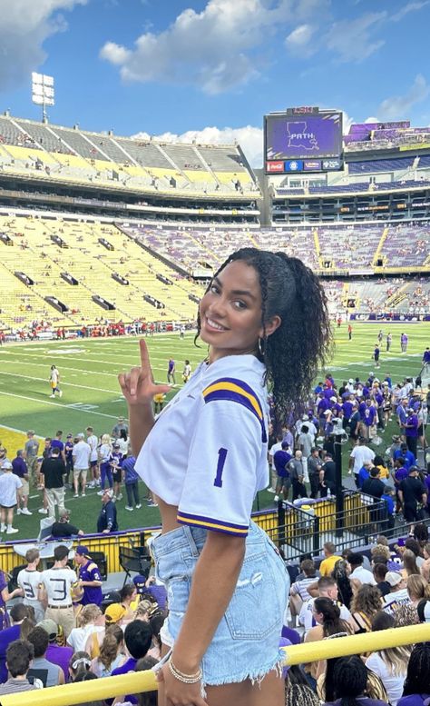 Lsu Game, College Fits, Gameday Outfit, Outfit Of The Day, Outfit Ideas, Hairstyles, Hair Styles, Quick Saves