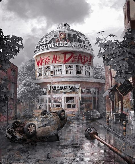 Hollow Kingdom, Zombie Scene, Overgrown City, Zombie Background, Zombies Apocalypse Art, Apocalypse Books, Apocalypse Landscape, Post Apocalyptic City, Arte Zombie