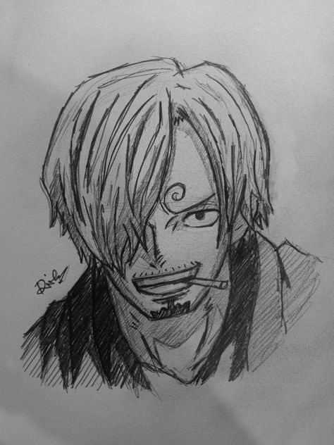 One Piece Drawing Sanji, Sanji Sketch Pencil, One Piece Sanji Drawing, Sanji Drawing Easy, Sanji Drawing Sketch, Sanji Drawing Pencil, How To Draw Sanji, One Piece Characters Drawing, One Piece Drawing Pencil