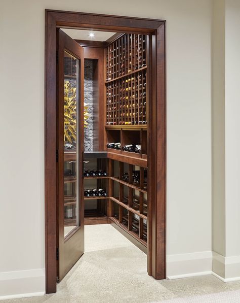 Small Cava Wine, Whiskey Cellar Ideas, Home Wine Cellars Small, Closet Wine Cellar Ideas, Wine Closet Ideas Small Spaces, Small Wine Cellar Ideas, Small Wine Room, Whiskey Cellar, Wine Cellar Small