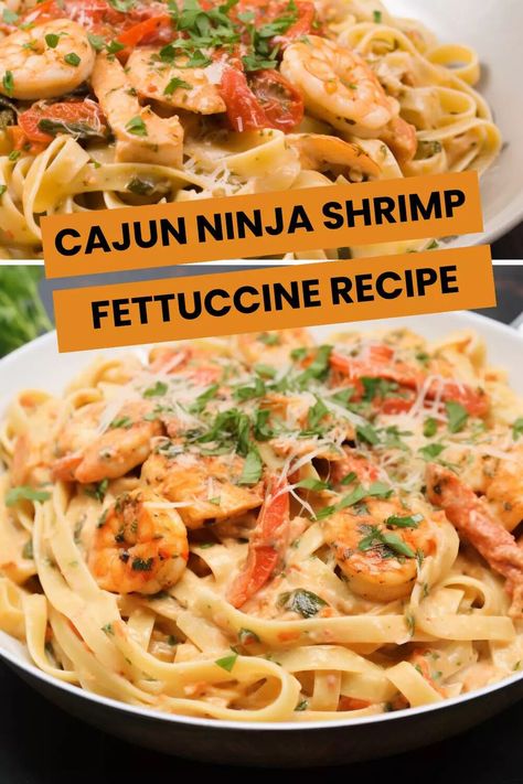 Cajun Ninja Shrimp Fettuccine Recipe – Hungarian Chef Shrimp Fettuccine Recipes, Cajun Ninja, Fettuccine Recipe, Cajun Spices, Fettuccine Recipes, Shrimp Fettuccine, Cajun Seafood, Fettuccine Noodles, Chicken Fettuccine