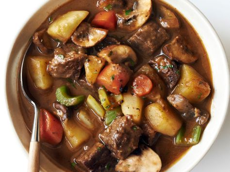 Get this all-star, easy-to-follow Old-Fashioned Beef Stew with Mushrooms recipe from Food Network Magazine Mccormick Beef Stew, Beef Stew With Mushrooms, Stew With Mushrooms, Old Fashioned Beef Stew, Dried Beef, Food Network Magazine, Beef Stew Recipe, Freeze Dried, Beef Stew