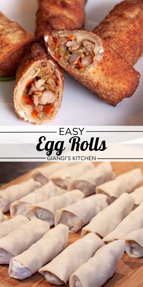 Egg rolls could be a new family favorite you should try to make at home. Could you make these for your next party? These egg rolls contain carrots, garlic, shrimp, pork, and more. These are the perfect appetizer, side, or snack to try soon! Egg Roll Appetizers, Roll Appetizers, Homemade Egg Rolls, Best Potato Recipes, Pork Egg Rolls, Chinese Egg, The Comfort Zone, Roll Recipes, Try New Things