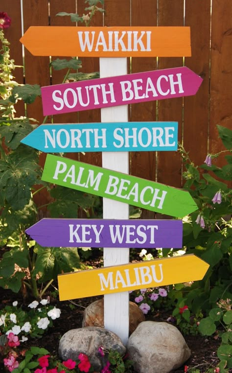 Burton Avenue: Beach Directional Sign Beach Signs Diy, Beachy Signs, Beach Wood Signs, Beach Signs Wooden, Key West Beaches, Country Chic Cottage, Directional Signs, Beach Diy, Beach House Interior