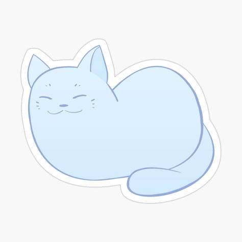 Get my art printed on awesome products. Support me at Redbubble #RBandME: https://www.redbubble.com/i/sticker/Pastel-Blue-Kitty-Sticker-by-elisevoir/40520678.EJUG5?asc=u Template Biru Pastel, Pastel Blue Stickers Aesthetic Printable, Blue Stickers Png, Blue Kawaii Stickers, Cute Aesthetic Stickers Pastel, Pastel Blue Stickers, Blue Stickers Printable, Blue Printable Stickers, Aesthetic Stickers Blue