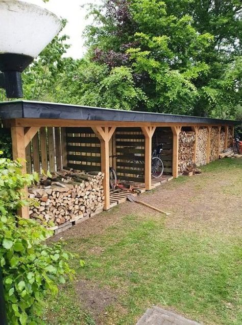 ✸This Old Stomping Ground✸ Woodshed Ideas, Wood Shed Ideas, Log Shed, Firewood Storage Outdoor, Outdoor Firewood Rack, Shed Plans 12x16, Wood Shed Plans, Firewood Shed, Storage Outdoor