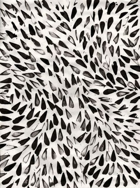 Textural Pattern - monochrome print design with triangular shapes arranged to convey a sense of movement direction // Liza Quinones: Monochrome Print, Monochrome Prints, Monochrome Pattern, Pattern Play, Print Inspiration, Mark Making, Textile Patterns, Textile Prints, Surface Pattern Design