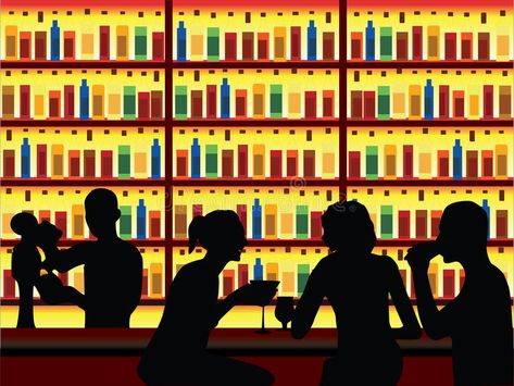 Nightclub. Vector illustration of people in bar #Sponsored , #Sponsored, #PAID, #Vector, #people, #illustration, #Nightclub Bar Illustration, Illustration Of People, Vector People, People Illustration, Night Club, Night Life, Stock Vector, Vector Illustration, Typography