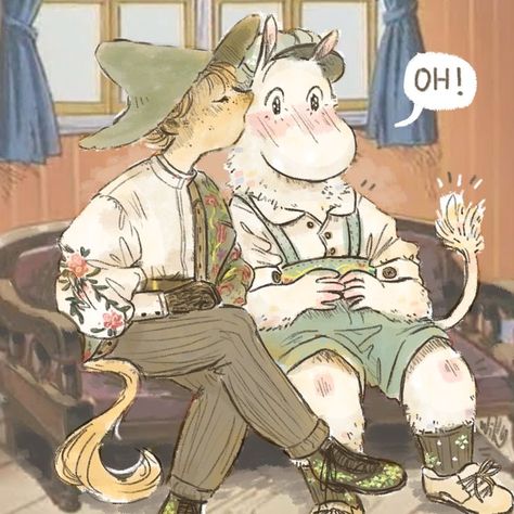 Snufkin X Moomin Fanart, Snufmin Fanart, Moomin Pfp, Sherlock Inspired Outfits, Moomin Illustrations, Snufkin Fanart, Moomin Wallpaper, Moomin Cartoon, Holographic Print