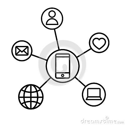 connect-vector-icon-communication-illustration-sign-connection-symbol-media-logo-can-be-used-web-mobile Process Of Communication Drawing, Communication Drawing Ideas, Communication Drawing, Connection Symbol, Communication Pictures, Creative Mind Map, Technical Communication, Communication Illustration, Communication Icon