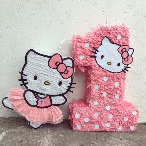 Kitty Themed Birthday Party, Hello Kitty Themed Birthday Party, Hello Kitty Pinata, Hello Kitty Birthday Theme, Hello Kitty Invitations, Hello Kitty Theme Party, Kitty Birthday Party, Hello Kitty Birthday Cake, Birthday Pinata