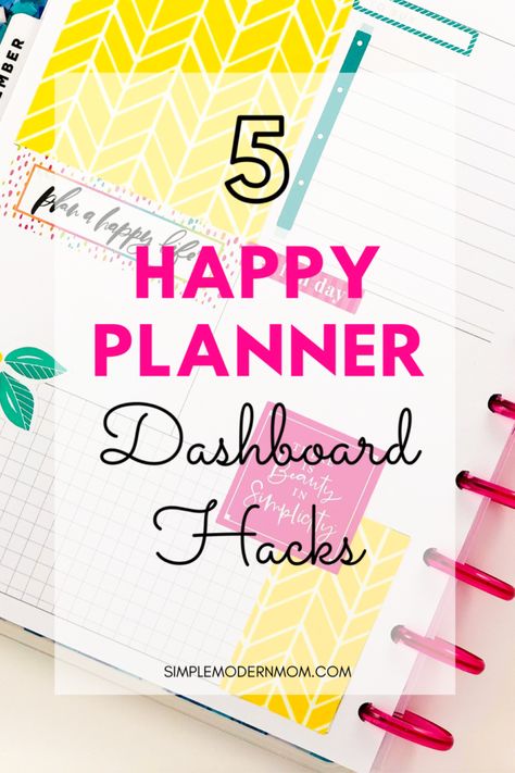 Happy Planner Hacks, Happy Planner Dashboard Layout Ideas, Planner Cover Design, Planner Decorating Ideas, Happy Planner Layout Ideas, Create 365 Happy Planner, Planner Organization Ideas, Happy Planner Dashboard, Planner Hacks