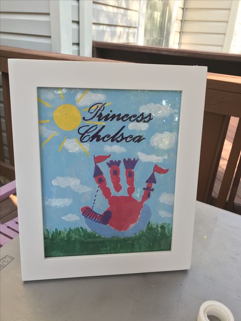 Handprint Princess castle Princess Castle, Sand Castle, Hand Print, Preschool, Castle, Gifts, Home Decor, Home Décor, Pre School