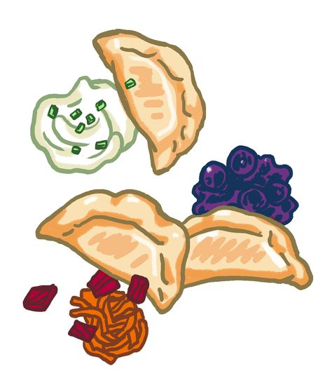 Pierogi Illustration, Pierogi Tattoo, Art Tattoo Ideas, Ukraine Art, Restaurant Ideas, Eastern European, Logo Icon, Krakow, Dumplings