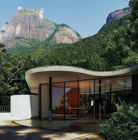 Oscar Niemeyer Architecture, Light Green Walls, Oscar Niemeyer, Countryside House, Architecture Exterior, Architecture Visualization, City House, Dream House Decor, Urban Design